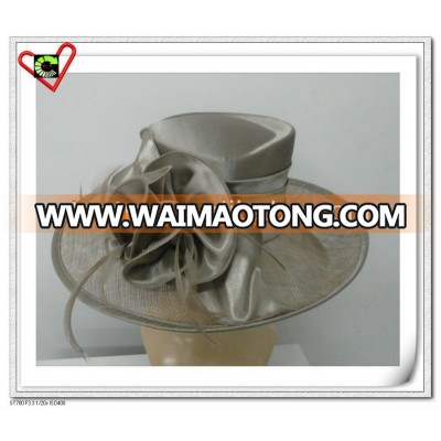 The elegant church hat with satin