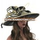 ABPF Wide Brim Ladies Sinamay Fabric Church Party Hats