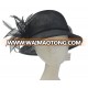 ABPF Black Sinamay Sun Hat Plain Church Hats Wedding